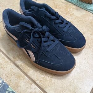 Reebok Navy and Tan Athletic Shoes